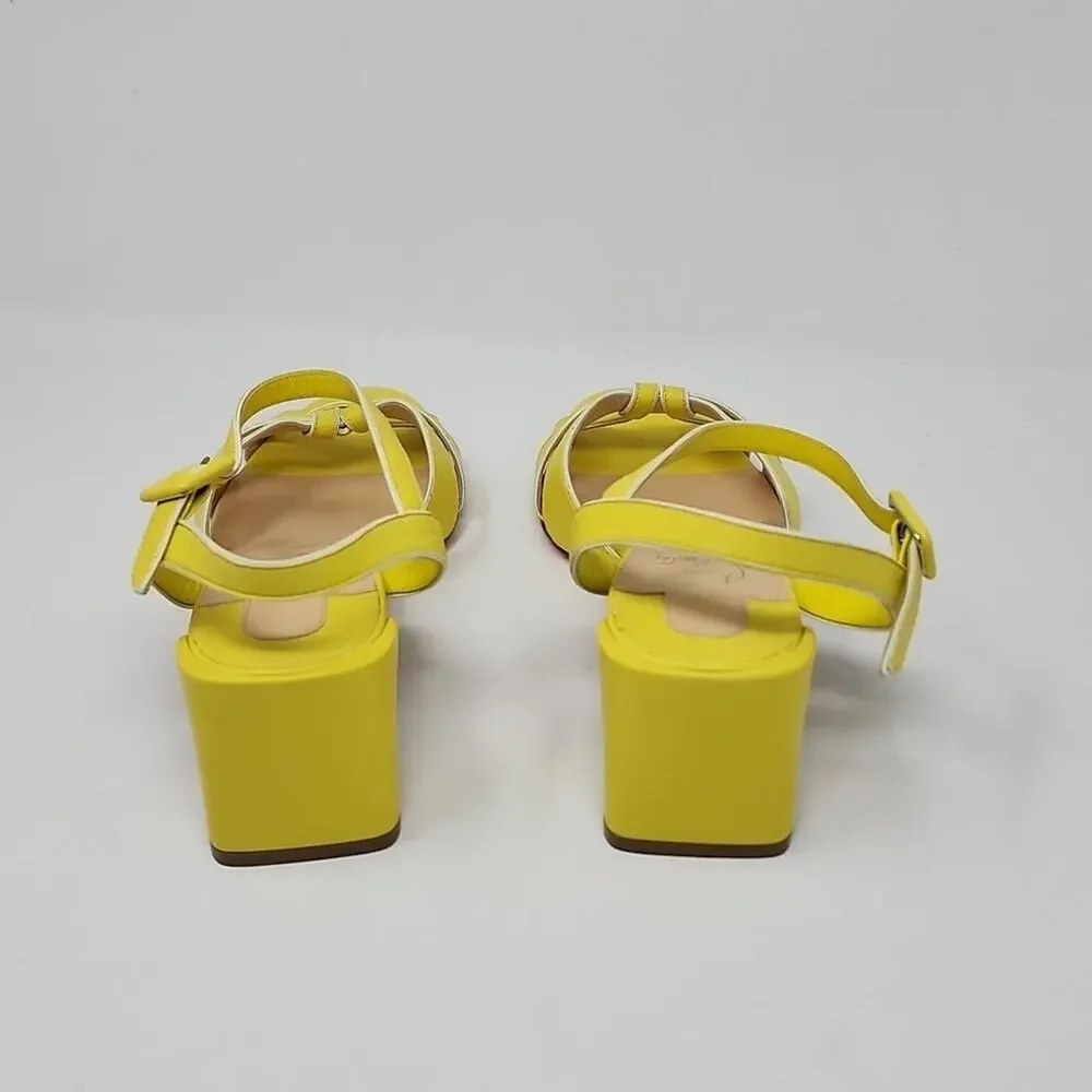 Christian Louboutin Anjalili Yellow Leather Sandals Size 38.5